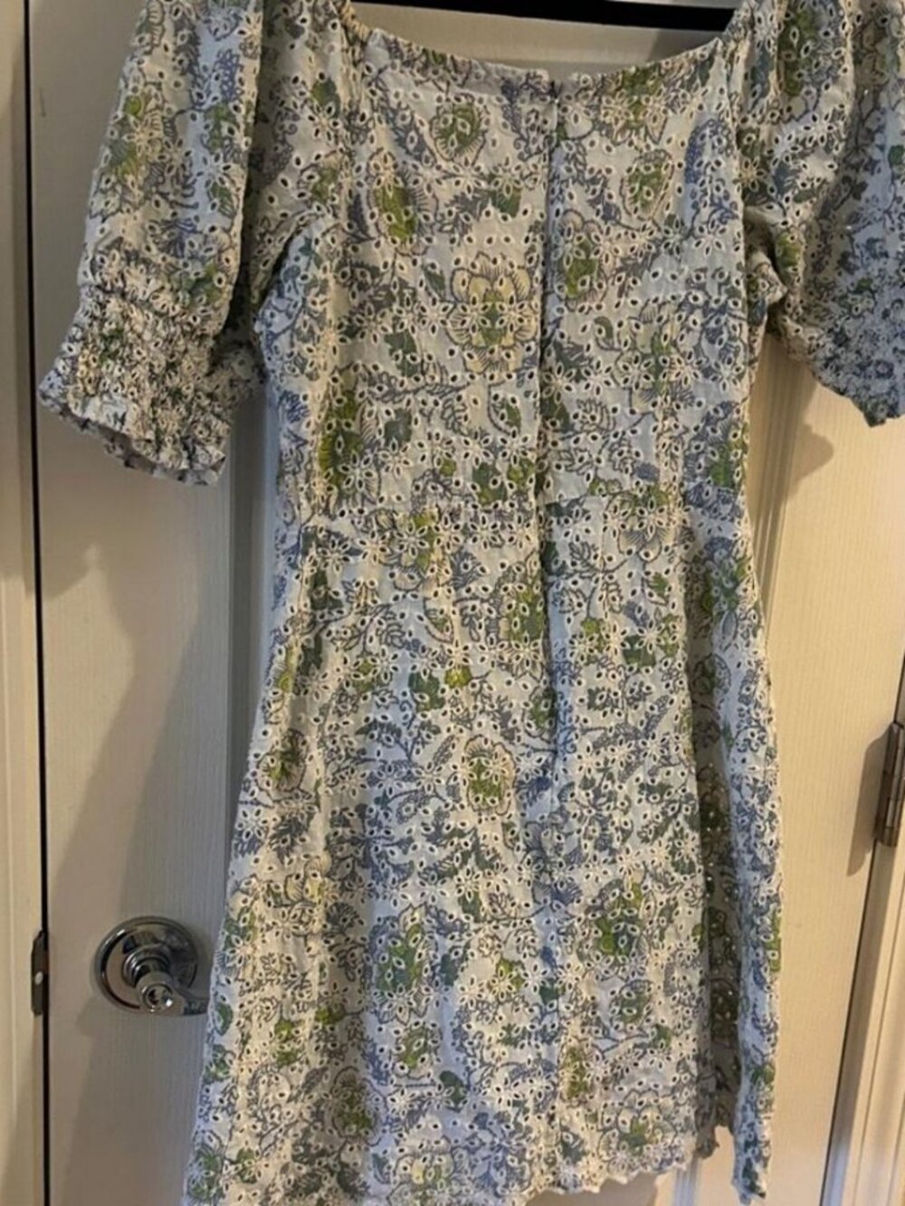 Gray Eyelet dress